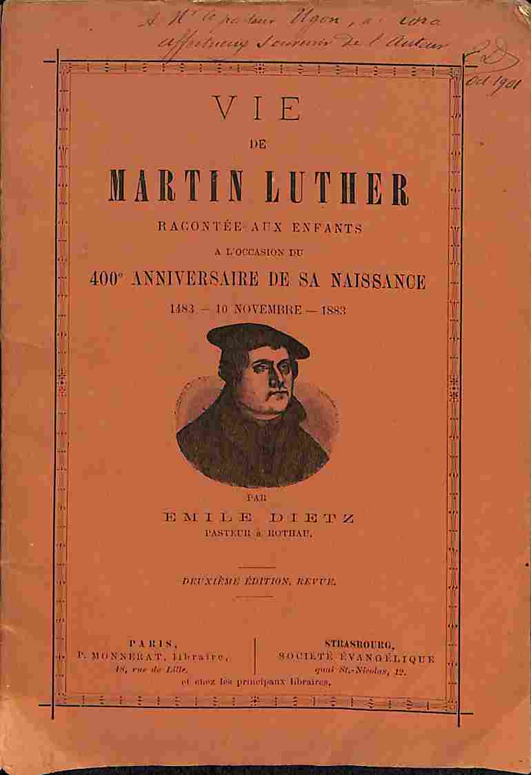 Vie de Martin Luther raconteè aux enfants a l'occasion du 400 anniversaire de sa naissance